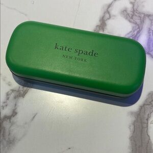 Kate  spade  Green Eyewear Case Kate Spade New York Hard Logo Clamshell